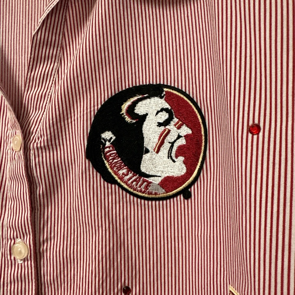 Women Las Olas FSU Seminoles Vintage button down, xL - Picture 3 of 4